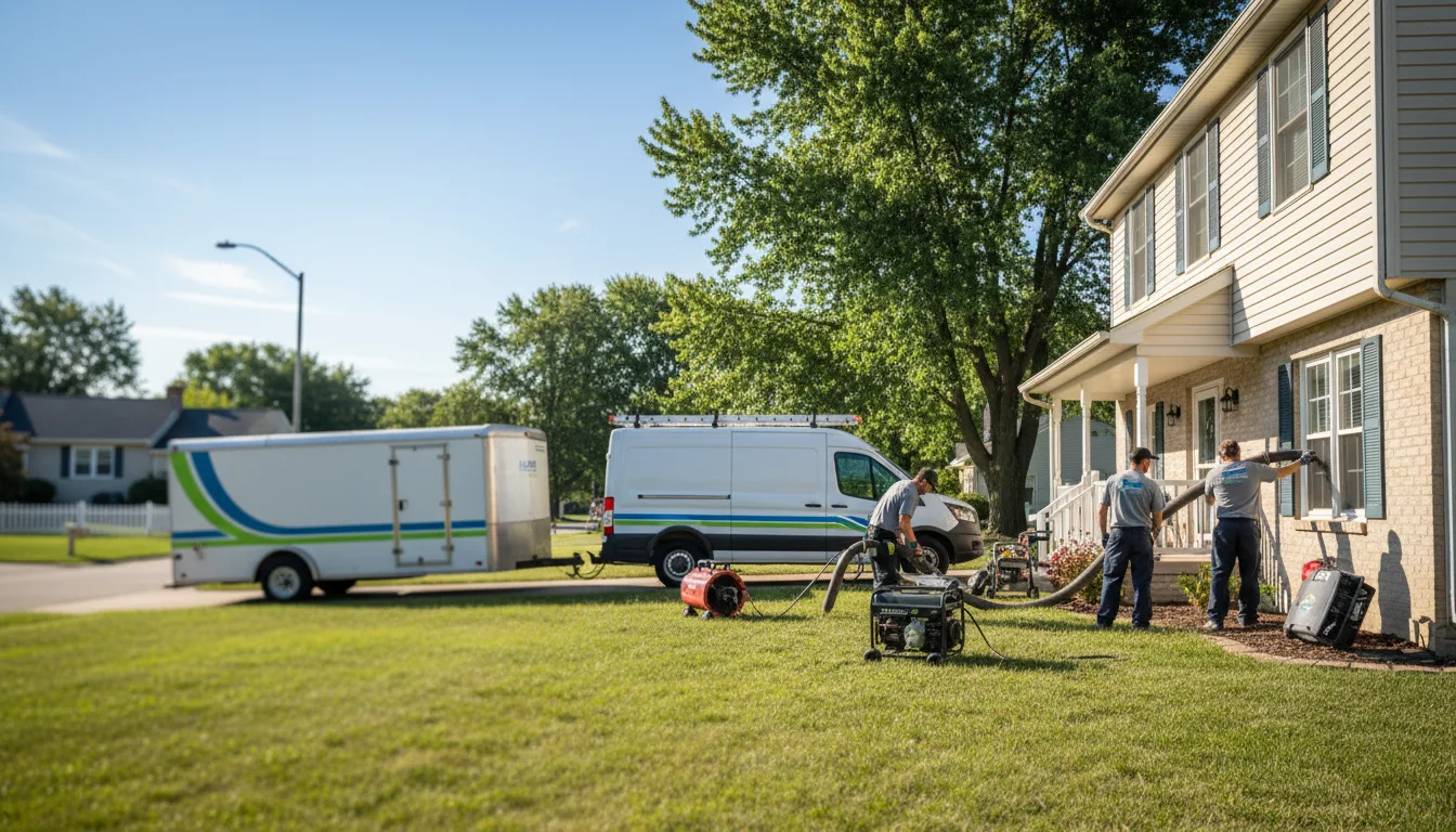 Flooded Basement Restoration And Cleanup With Repair in Muncie, IL near me